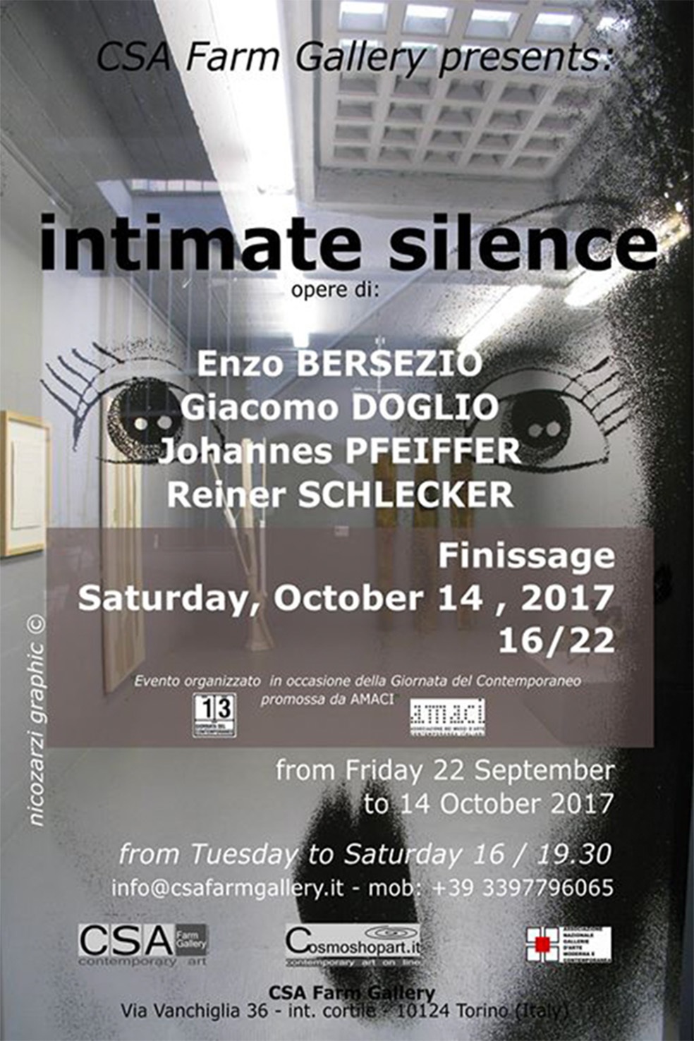 'Intimate silence', 22/09-14/10/2017 © NicoZarzi/CSA